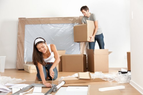 Commercial moving team planning a business relocation in Finsbury Park