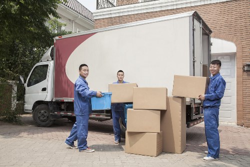 Removal team planning a move in Finsbury Park near residential buildings