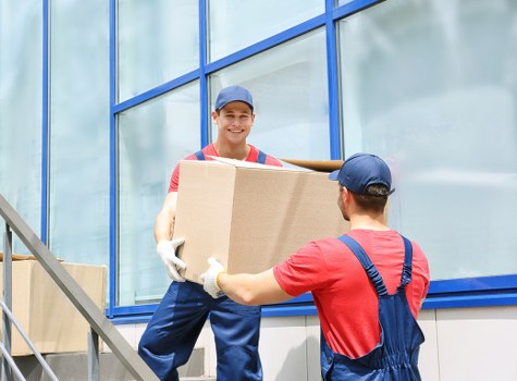 Moving van ready for a residential move in Finsbury Park