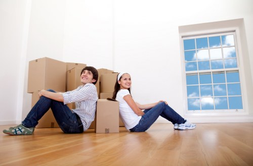 Unpacking boxes in a flat near Finsbury Park station