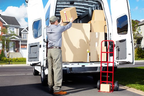 Removal van and moving equipment used for a North London home move