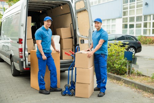 Driver handling furniture during a man and van move