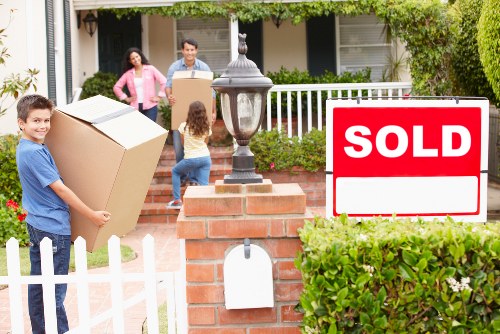 Movers handling stairs and apartment access in North London