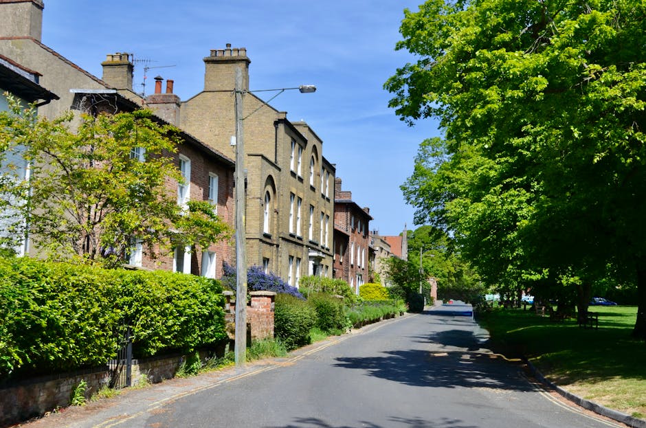 The image depicts a busy urban street scene in Finsbury Park, with a row of brick-fronted terraced houses lining the pavement. Several vehicles, including a black car, a silver car, and a Lexus SUV, are parked along the roadside. Behind the parked cars, a group of pedestrians is walking on the sidewalk. In the background, there are two red double-decker buses, with route numbers 343 and 142, stopped at a bus stop. The street scene also features a construction site on the right side, covered in scaffolding and white protective sheeting, indicating ongoing building work. The overcast sky creates diffused lighting over the scene. Occasionally visible are shopfronts and signage, including a store with a purple awning, contributing to the lively commercial atmosphere typical of a neighbourhood involved in home relocation and moving services. The overall setting combines elements of daily city life with ongoing infrastructure projects, reflecting an environment where furniture transport, packing, and moving logistics are common.
